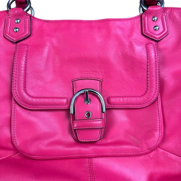COACH Campbell Belle Pink Leather Carryall Shoulder Bag F24961 - Picture 2 of 7